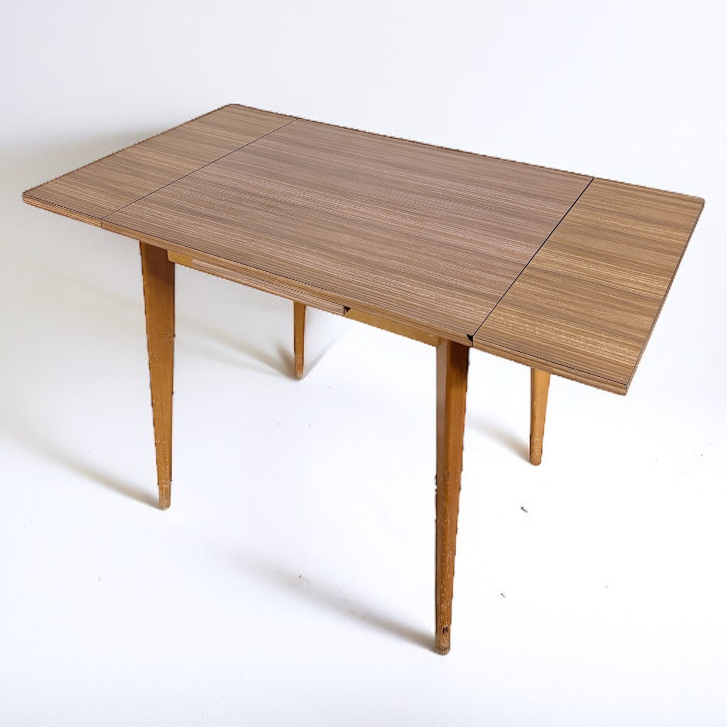 Vintage Extending Dining Table – Mid Century Retro Kitchen Table with Formica Top