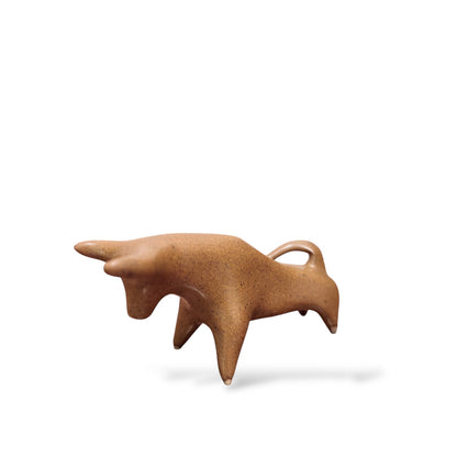 Vintage Miniature Ceramic Taurus Bull Sculpture — view 9