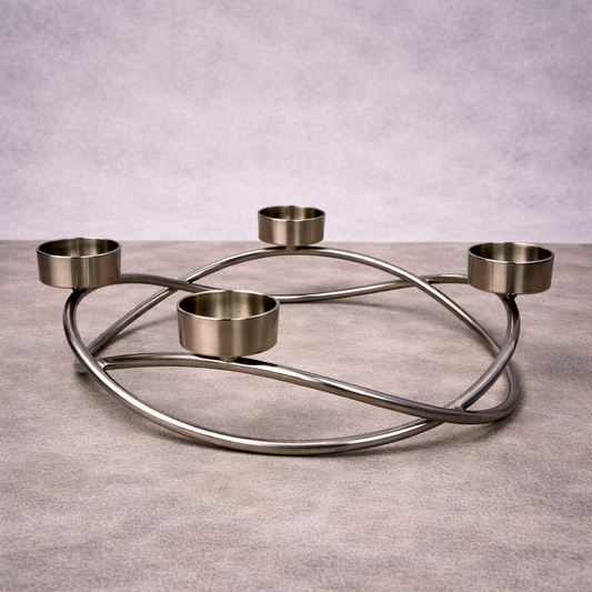 Georg Jensen Mid Century Vintage Chrome 5-Light Candle Holder