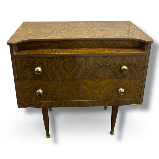 Mid Century Formica Chest of Drawers Bedside Table