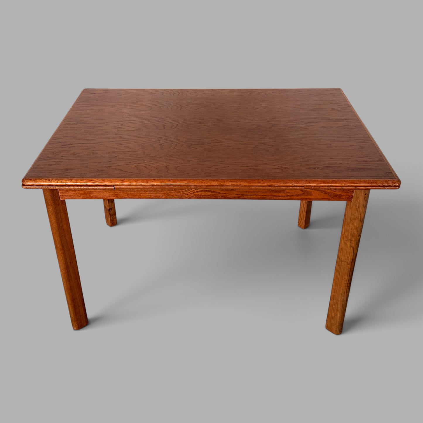 Mid Century Teak, Walnut & Oak Draw Leaf Extending Dining Table