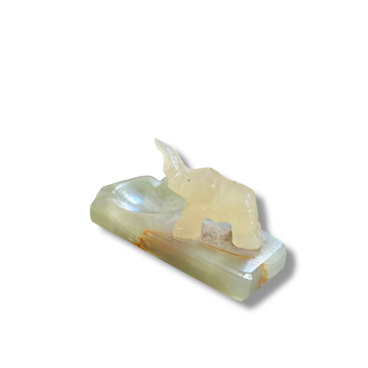 Vintage Onyx Elephant Ashtray