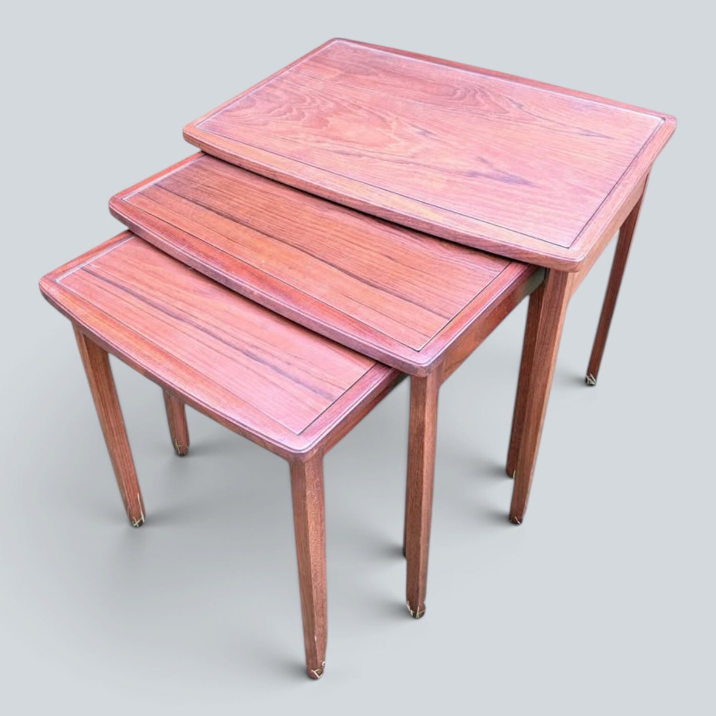 Richard Hornby Design Mid Century Teak Nest of Three Tables