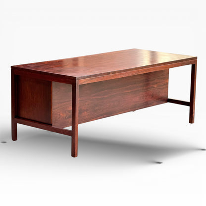 Mid-Century Danish Rosewood Effect Executive Double Pedestal Desk, 1970s