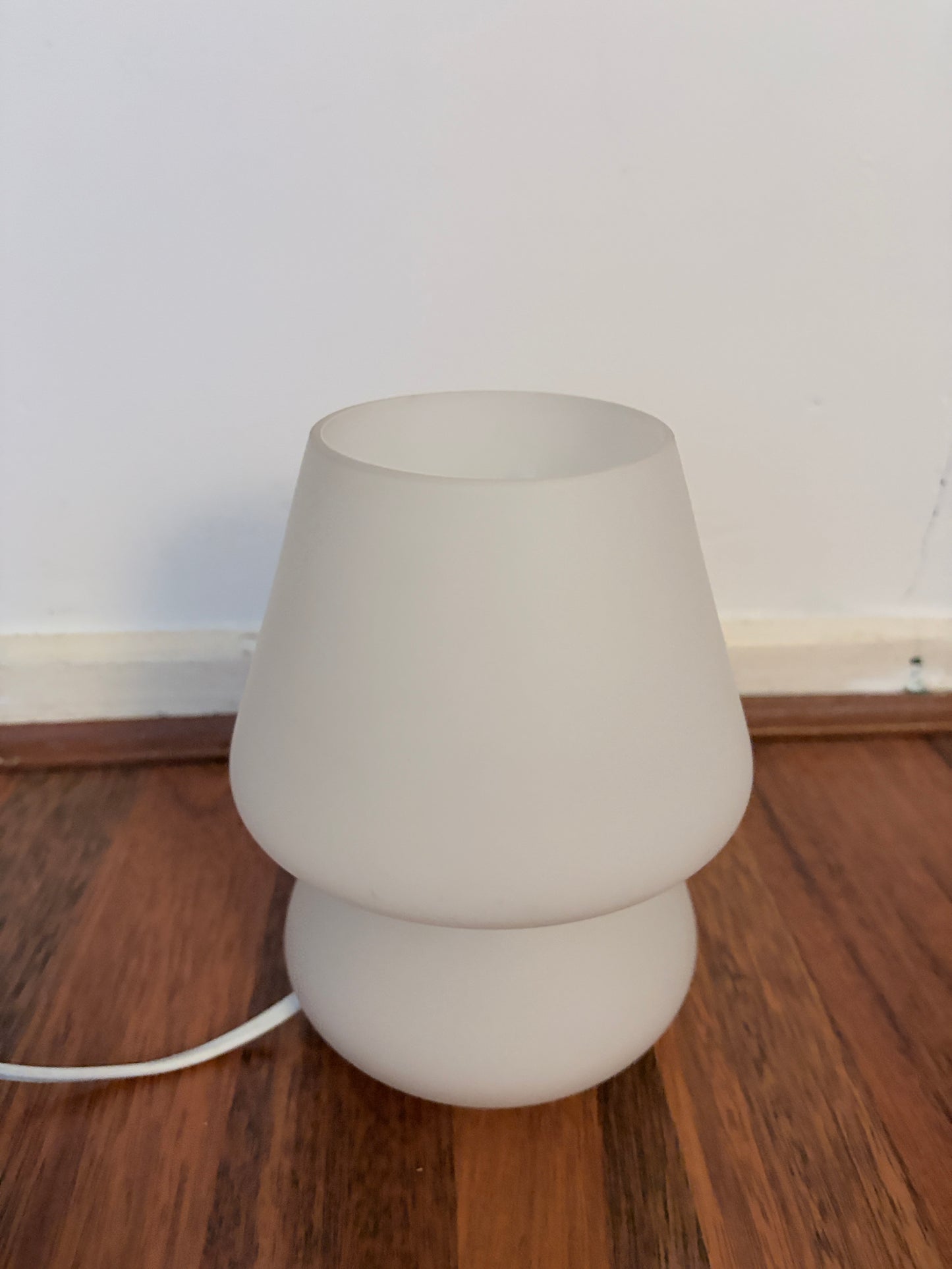 Mid Century Frosted Glass Mushroom Table Lamp
