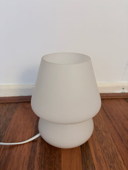 Mid Century Frosted Glass Mushroom Table Lamp