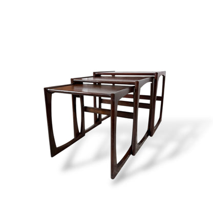 Mid Century Vintage G Plan Quadrille Nest of Tables Dark Wood — view 5