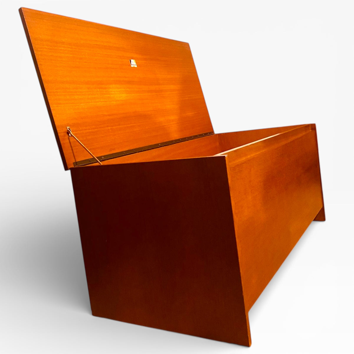 Avalon Teak Blanket Box – Mid Century Vintage Teak Storage Chest | Durable Lift-Top Box