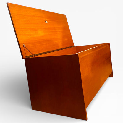 Avalon Teak Blanket Box – Mid Century Vintage Teak Storage Chest | Durable Lift-Top Box