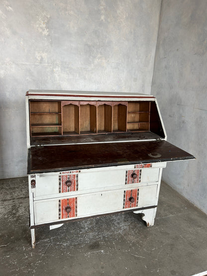 Antique Painted Shabby Chic Bureau Desk