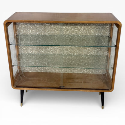 Mid Century Drinks Cabinet – Retro Cocktail Cabinet With Elegant Tapered Legs & Compact Depth