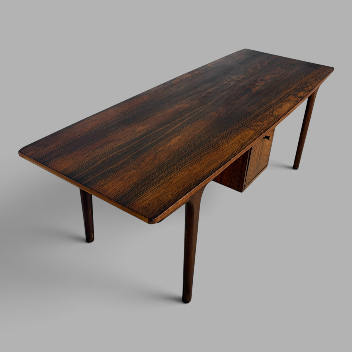 Mid Century Danish Rosewood Coffee Table by Gunni Omann for Omann Jun Storage Cabinet
