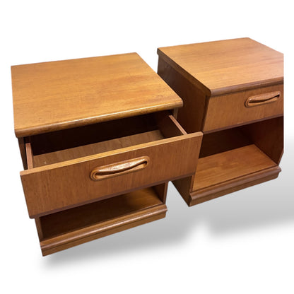 Mid-Century Meredew Teak Bedside Tables, Pair, c.1960s — view 6