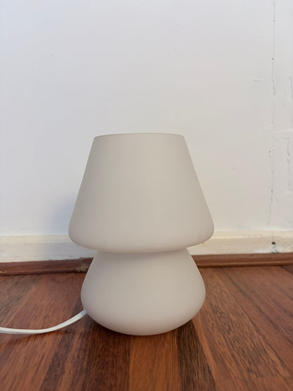 Mid Century Frosted Glass Mushroom Table Lamp