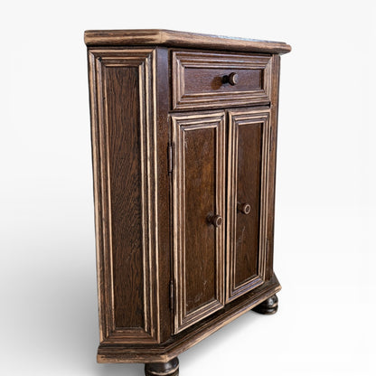 Arts & Crafts Oak Corner Cupboard