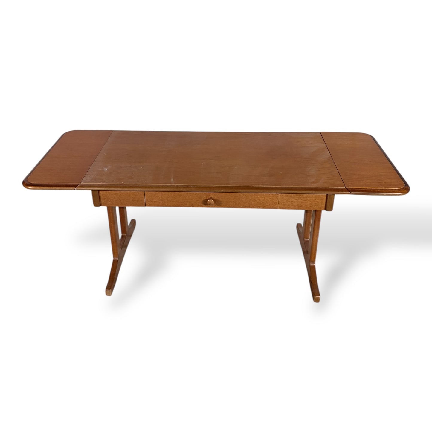 Vintage Teak Drop Leaf Coffee Table with Drawer