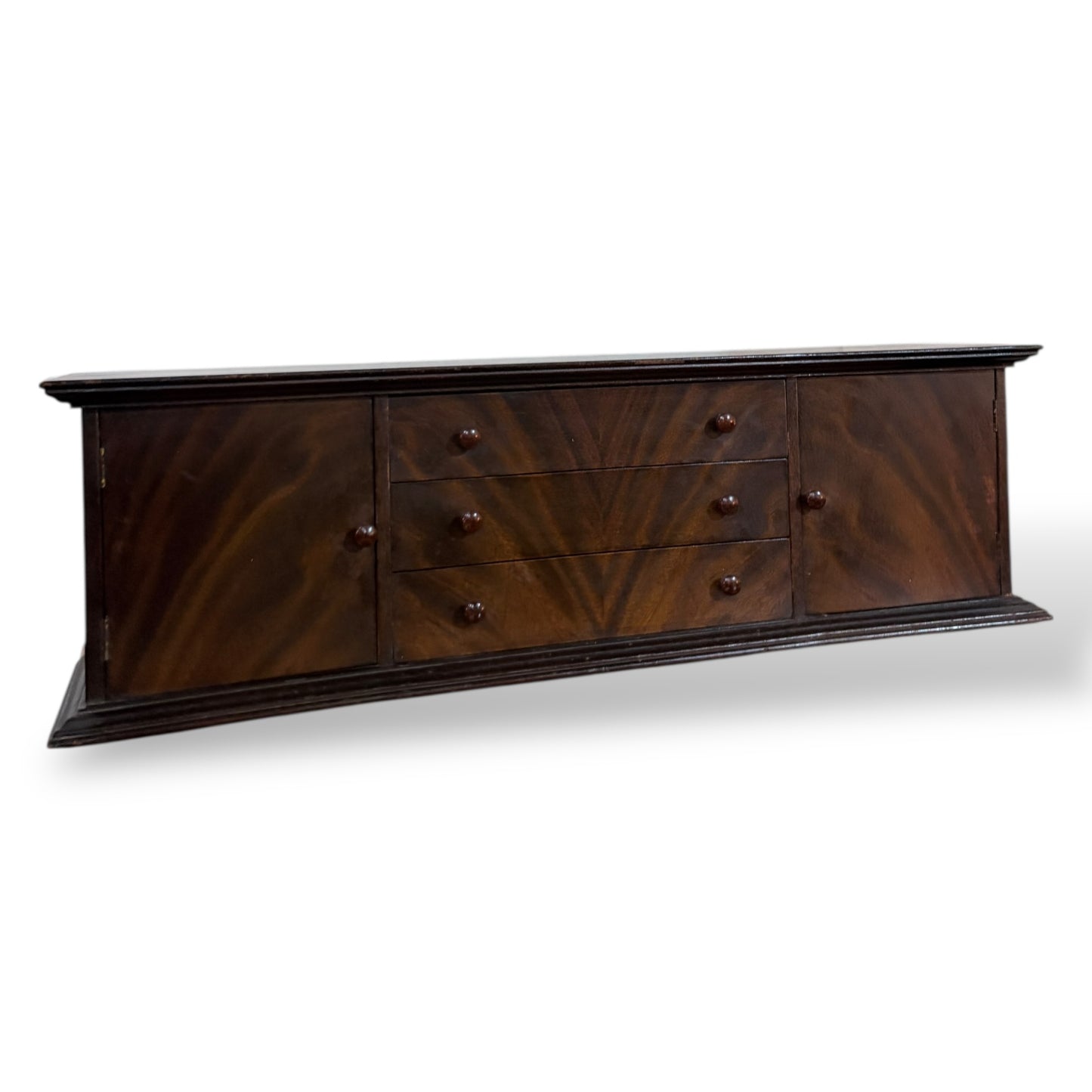Antique Walnut & Mahogany Writing Bureau Box