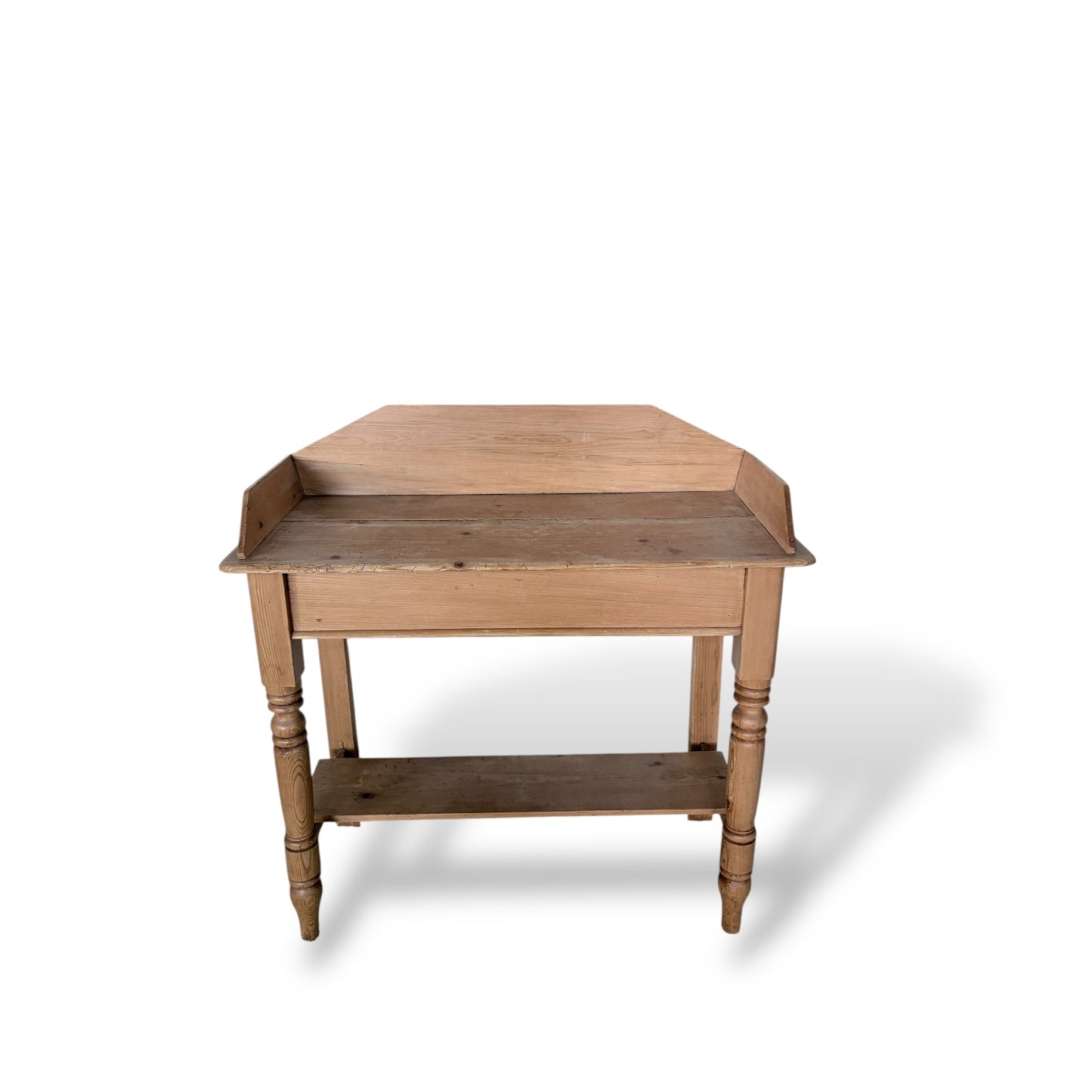 Antique Stripped Pine Washstand / Washboard Table
