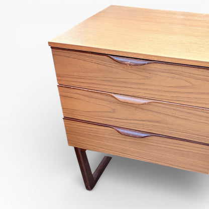 Mid-Century Europa Teak & Formica Drawer Storage Bench