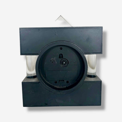 Mid Century Vintage Burr Walnut & Lucite Mantel Clock
