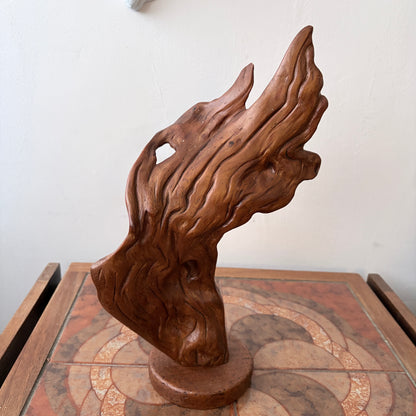 Vintage 1970s Canadian Root Wood Abstract Sculpture