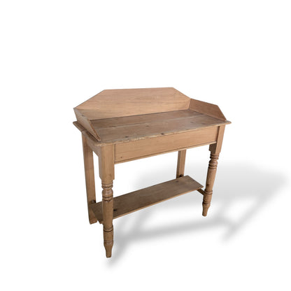 Antique Stripped Pine Washstand / Washboard Table