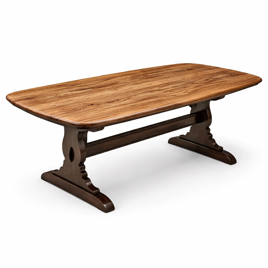Ercol Refectory Plank Top Dining Table – Blonde Elm & Beech