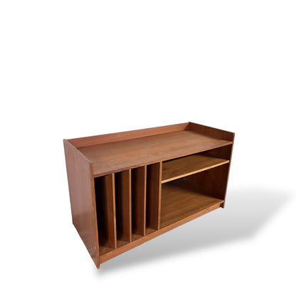 Mid Century Danish Teak Media and Vinyl Record Cabinet Unit