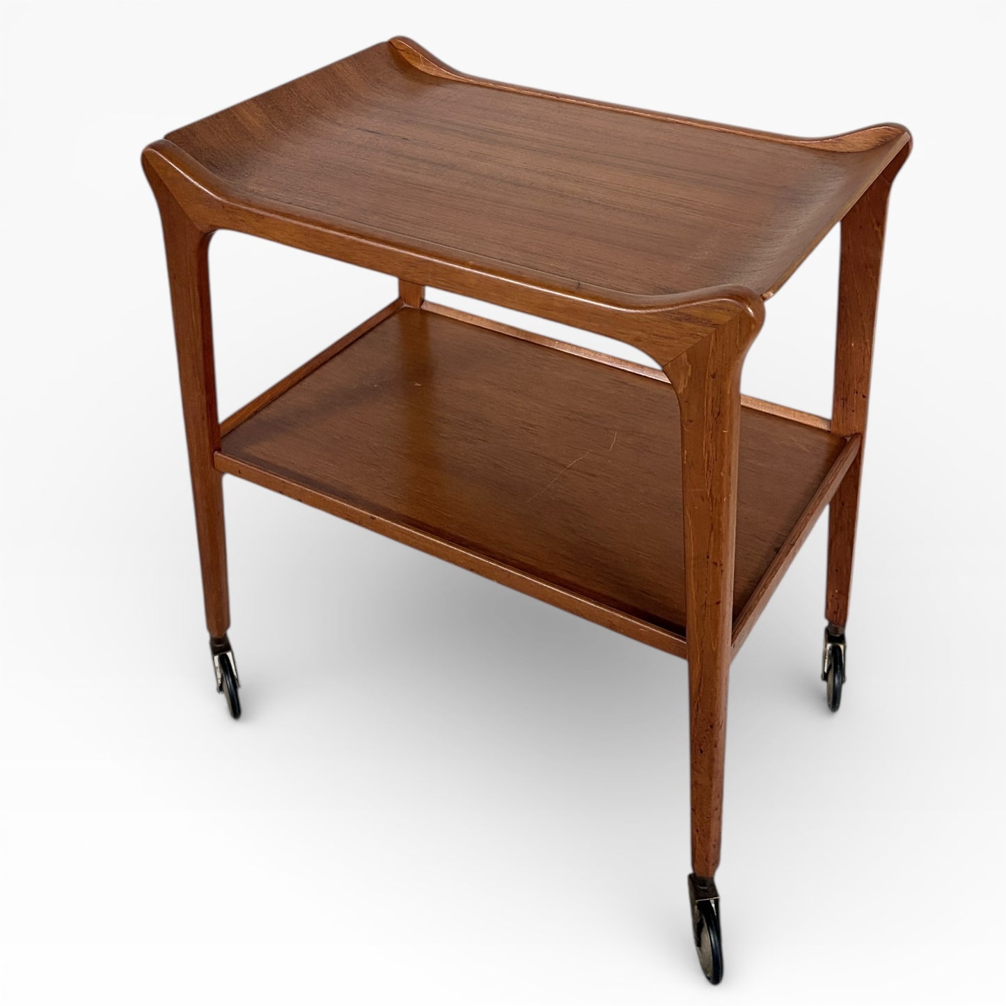 Mid Century Teak Bar Cart / Serving Trolley ‘The Glyder’ by Paragon Furniture, c.1960s