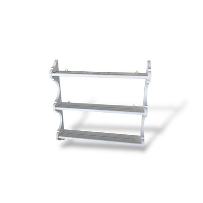 Vintage Oak Wall Display Rack – Painted Shabby Chic