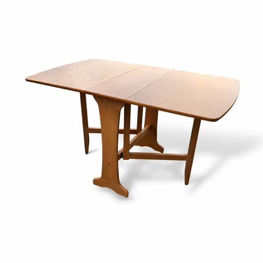 Mid Century Vintage Teak Drop Leaf Dining Table