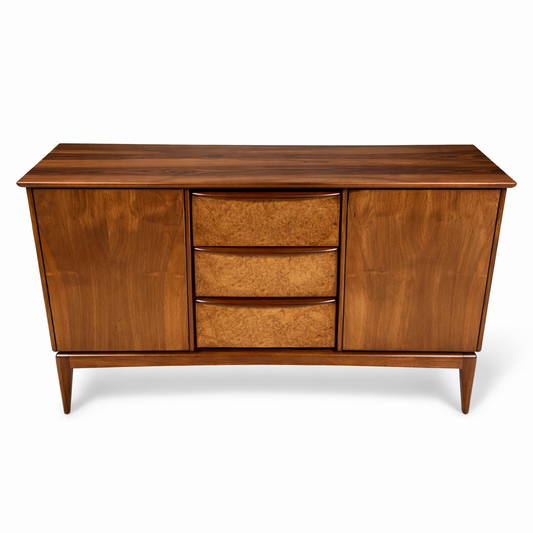 Mid Century McIntosh Burr Walnut Sideboard