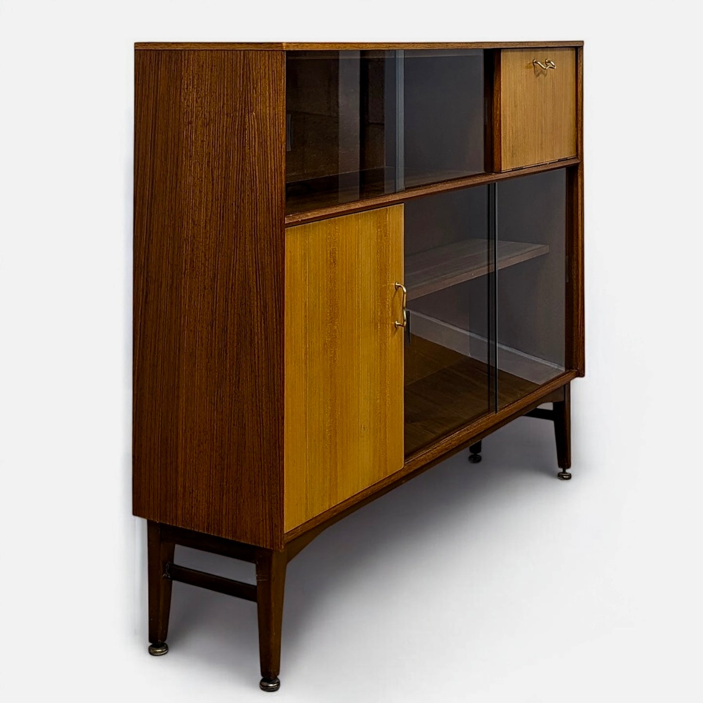 Mid Century Nathan Teak Cabinet Bookcase