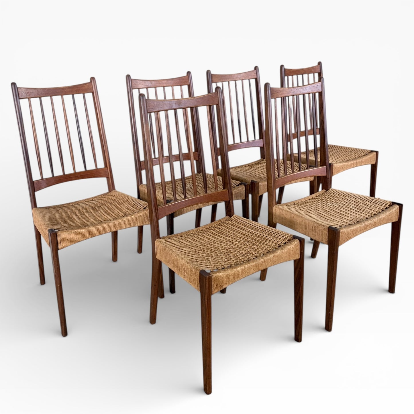 Set of 6 Danish Dining Chairs by Arne Hovmand-Olsen – Model MK200