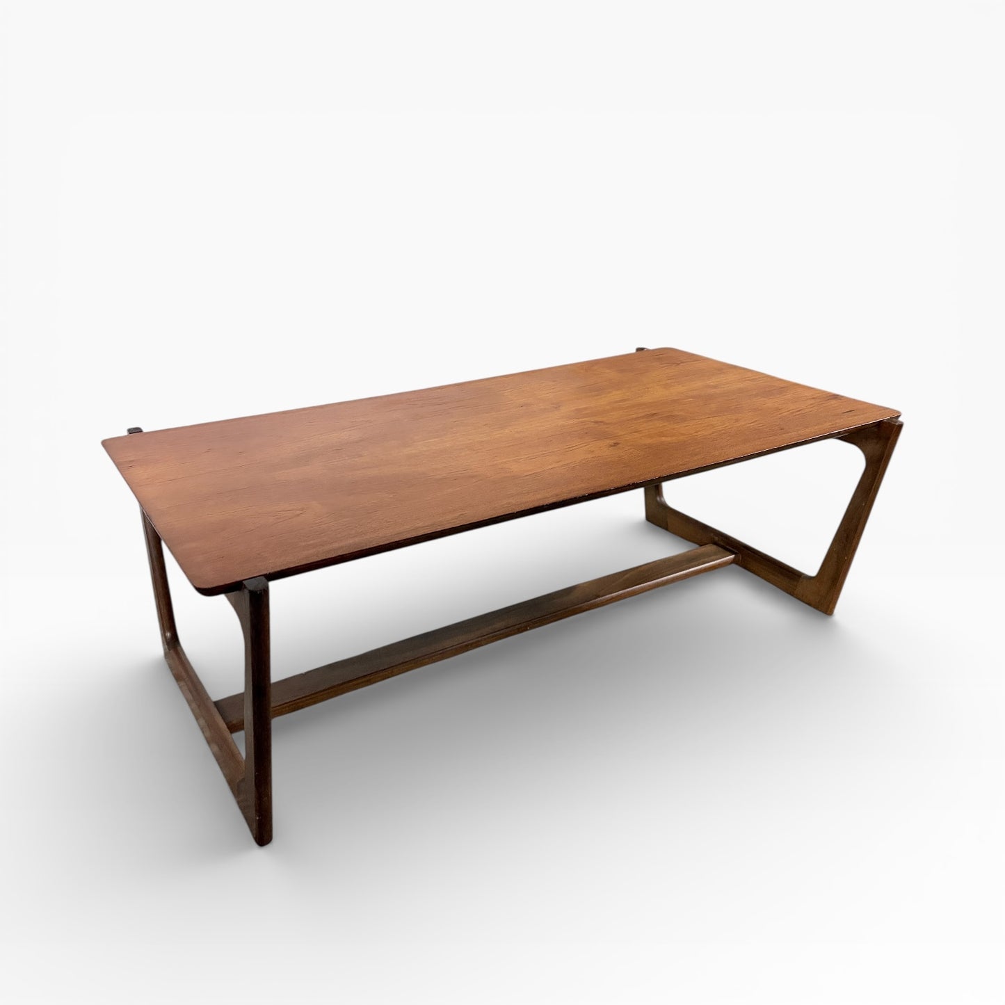 Danish Mid Century Coffee Table with Sleigh Legs