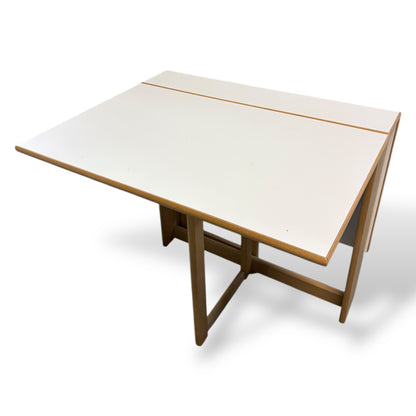 Mid Century Habitat Oak & White Formica Folding Dining Table, 1960s