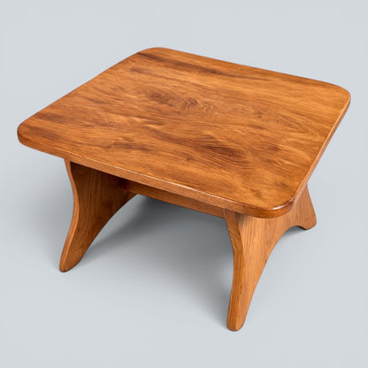 Arts & Crafts Solid Elm Coffee Table with Pegged Joinery