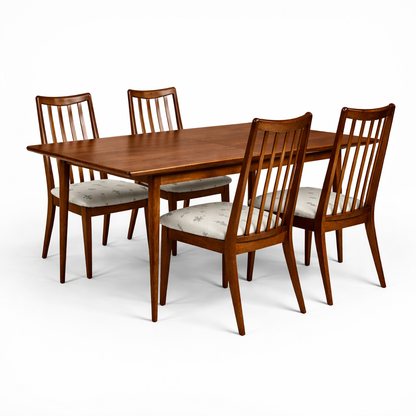 G Plan Dining Set V.B. Wilkins Extending Dining Table & Leslie Dandy Dining Chairs – Set of Four