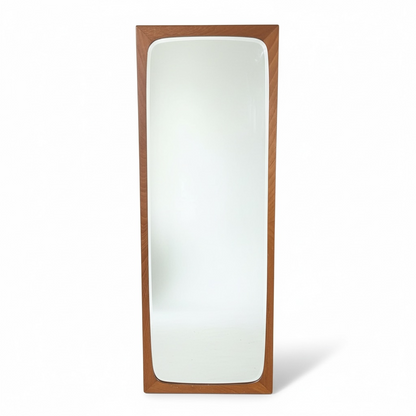 Danish Teak Wall Mirror – Mid Century Modern Vintage 1960s Scandinavian Design