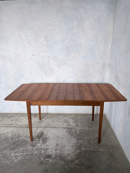 Mid Century Teak and Walnut Extending Dining Table by McIntosh