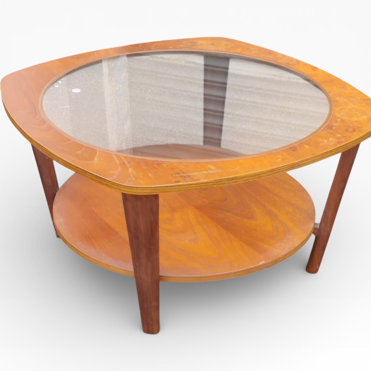 Remploy Mid-Century Teak & Glass Coffee Table – Circular — view 4