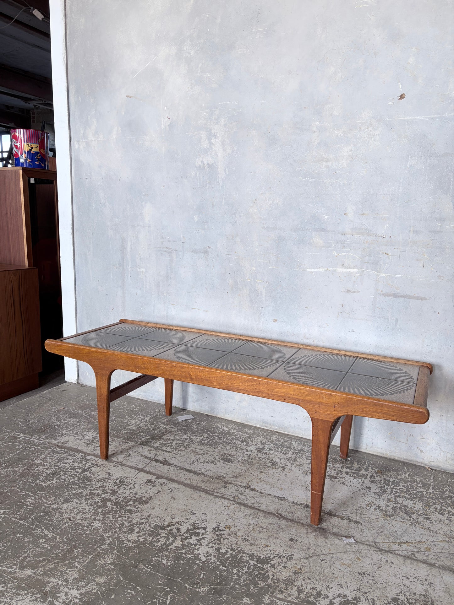 Mid Century G Plan Teak & Tile Coffee Table – Space Age