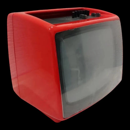 Mid Century Yugoslavian Red Portable Television