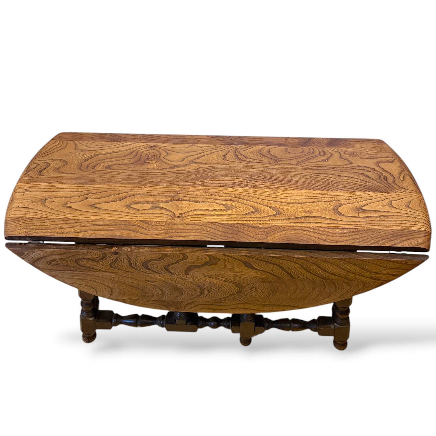 Ercol Drop-Leaf Coffee Table – Vintage Solid Elm Mid Century Design — view 7