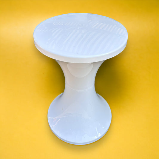Mid Century Tam Tam White Stool