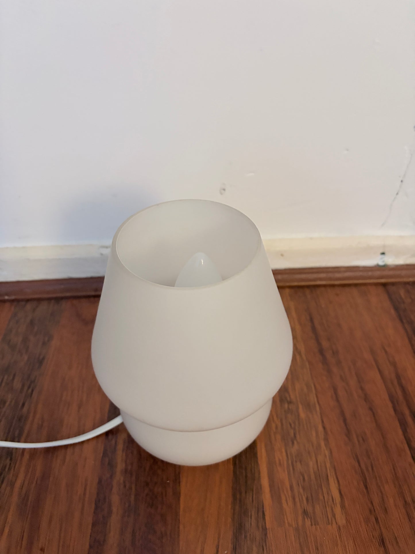 Mid Century Frosted Glass Mushroom Table Lamp