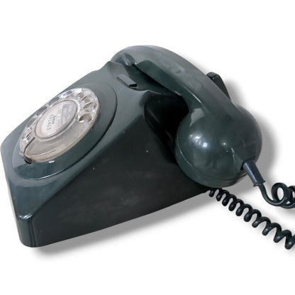 Vintage Rotary Telephone – Blue Bakelite Desk Phone | Mid Century Retro Prop