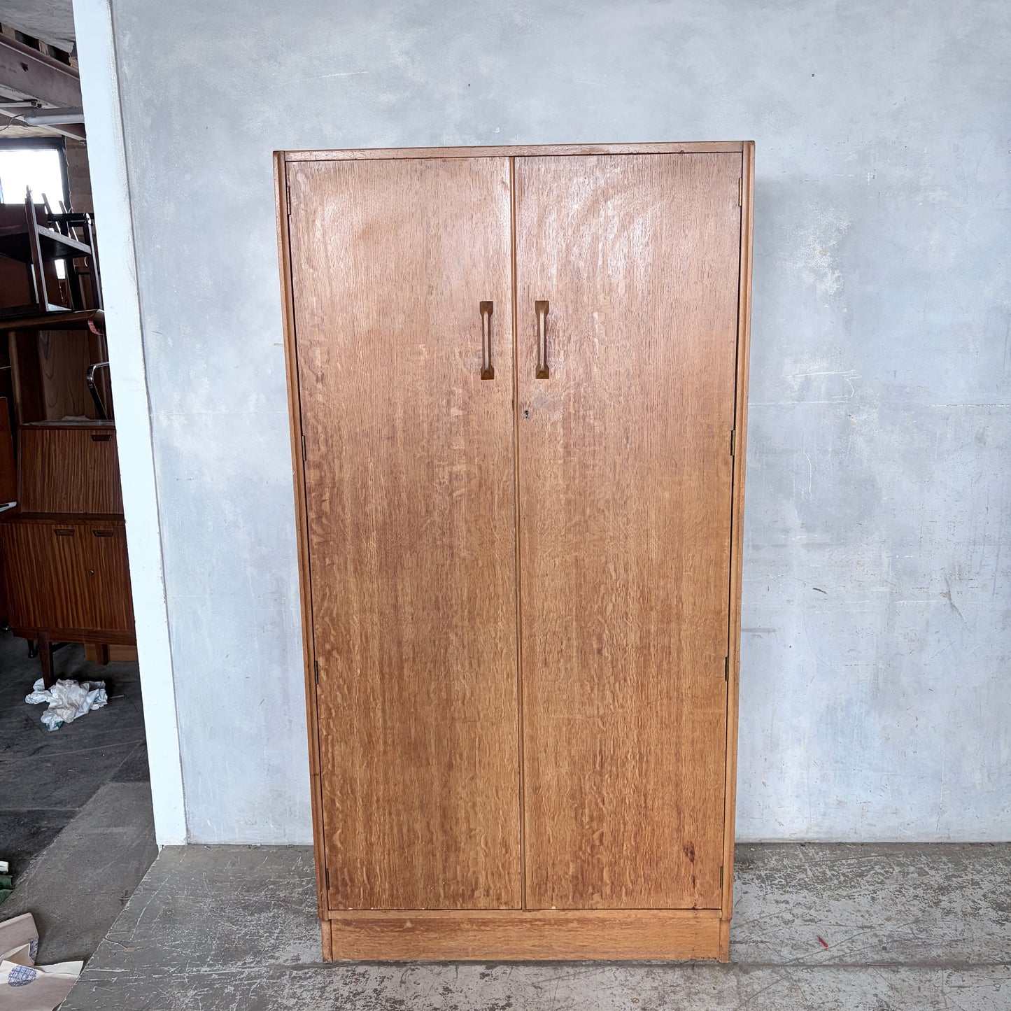 Mid Century E Gomme G Plan Brandon Oak Double Wardrobe