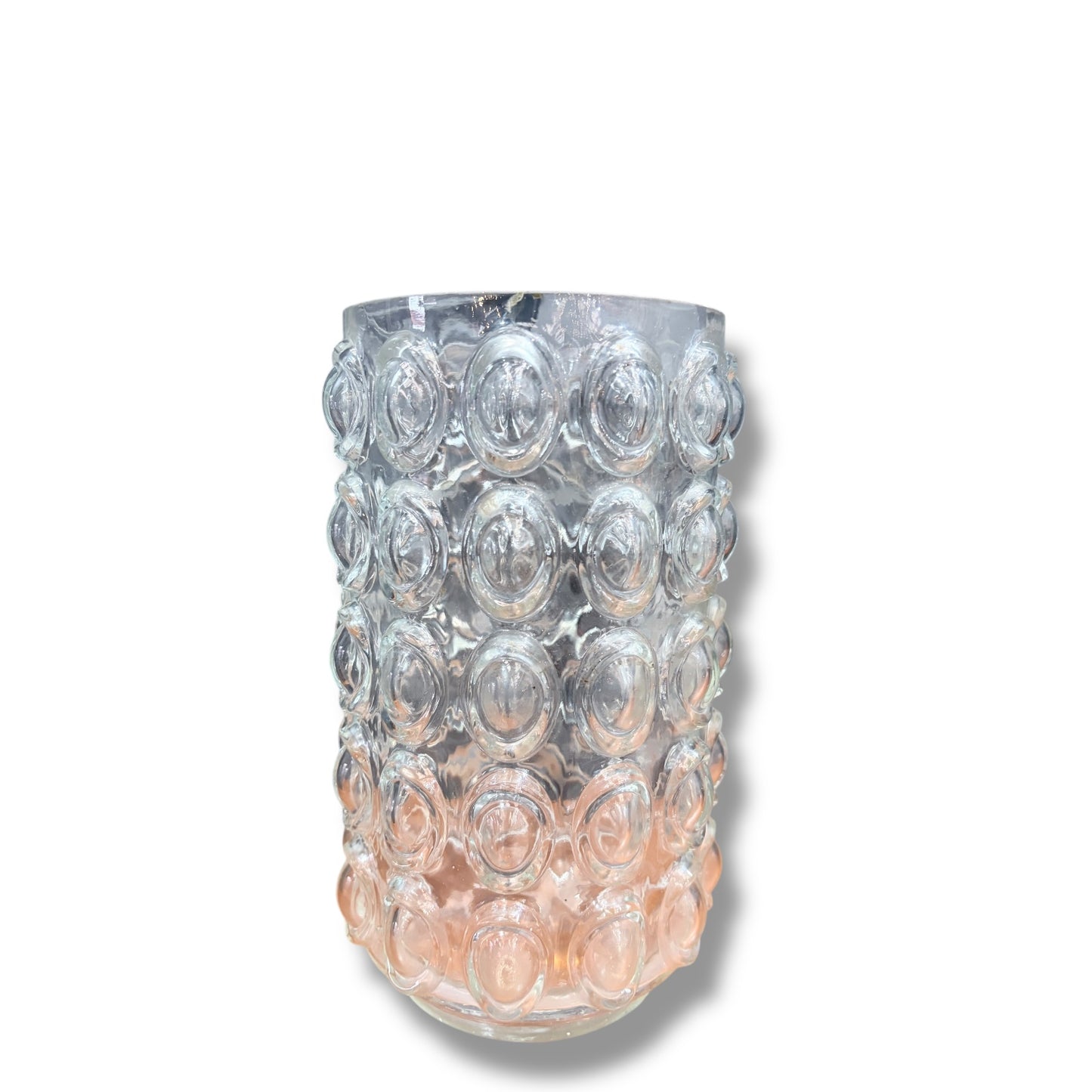 Mid Century Bubble Glass Vase – Vintage Textured Art Glass — view 3