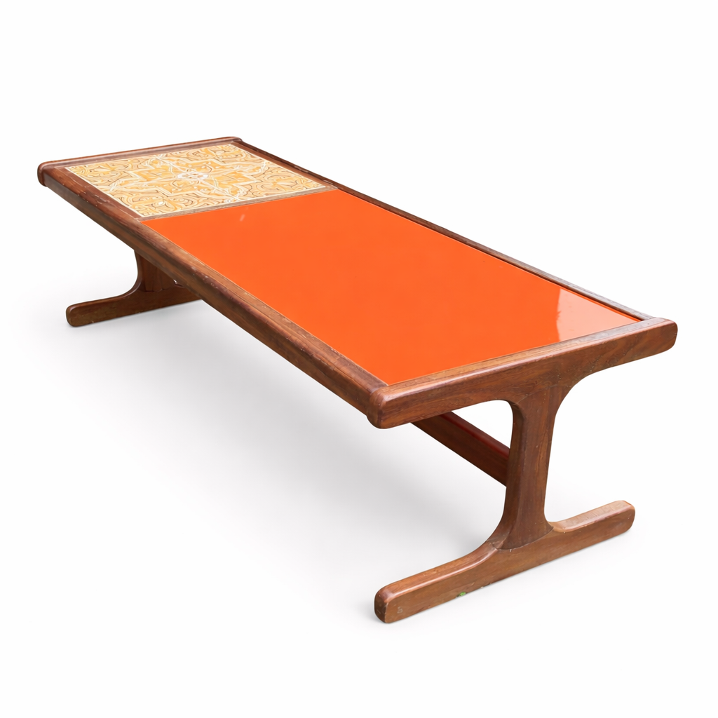 G Plan Mid-Century Orange Perspex Coffee Table